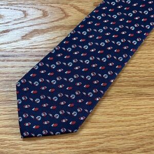 Navy Blue Patterned Men's Tie